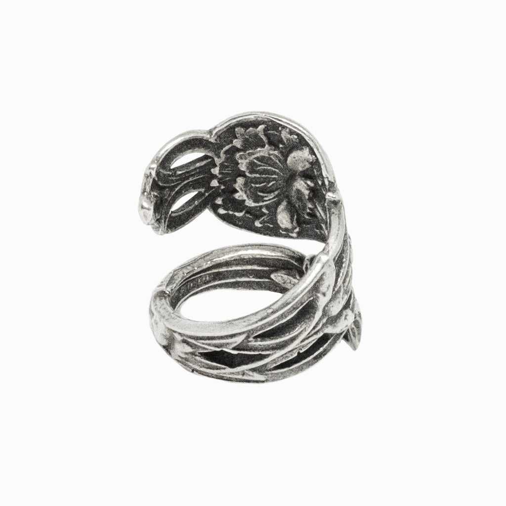January Carnation Spoon Ring