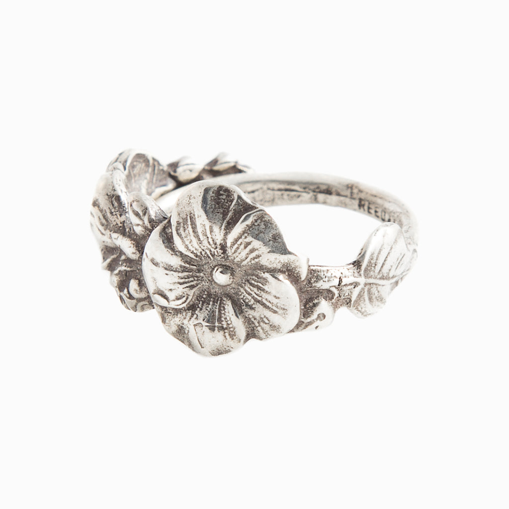 Hollyhock Spoon Ring